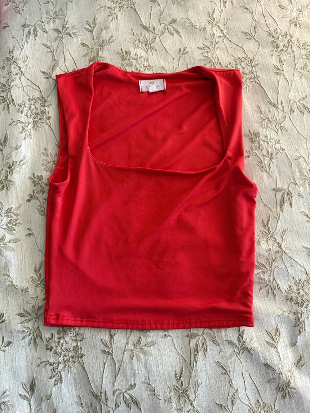 Red Square-Neck Tank Top - Women